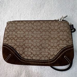 Coach Brown wristlet